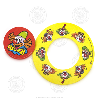 100 x Frisbee+ Bierdeckel "Clown"