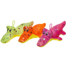 12 x Stofftier Krokodil mit Glitzer