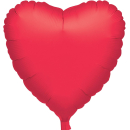 - Standard Folienballon Herz, rot Metallic, 43 cm,...