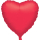 - Standard Folienballon Herz, rot Metallic, 43 cm, Heliumballon, Valentinstag, Hochzeit