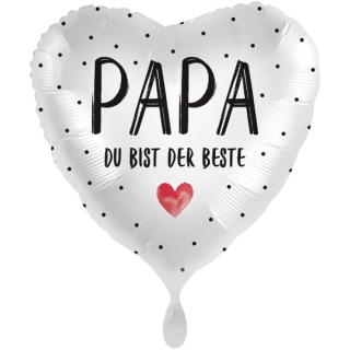Herz Folienballon Ø 43cm Papa du bist der Beste