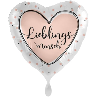 Herz Folienballon Ø 43cm Lieblingsmensch