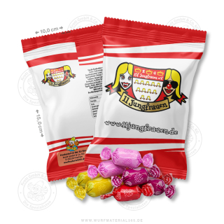 6720 x Flachbeutel mit Kaubonbons 60 g im Eigendruck