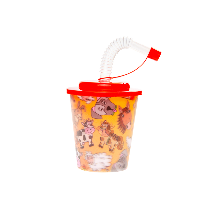 Honeydak Partybecher Mit Deckel & Strohhalmen | 680 Ml, 10 Stück, Happy Wedding Aufdruck – Wiederverwendbar