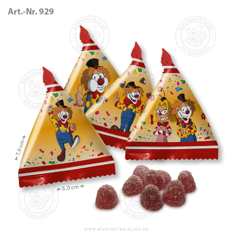 100 x Fruchtgummi Pyramide 