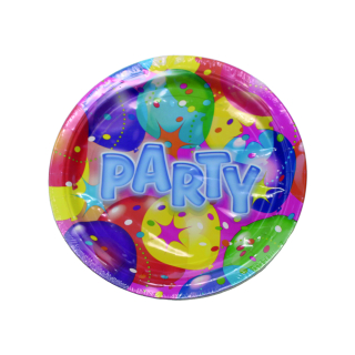 8 x Pappteller "Ballon Party"