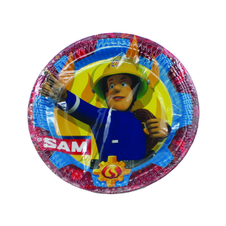 8 x Pappteller "Feuerwehrmann Sam"