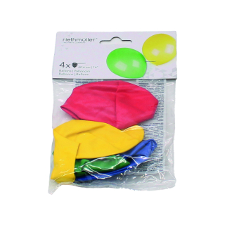 4 x Ballons verschiedene Farben 40,6 cm