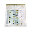 Konfetti-Girlandenvorhang - gold, silber, schwarz - 4 Stck