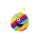 24 x Plüsch Regenbogen Gesichter