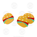 100 x Radiergummi Hamburger