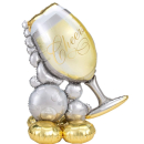 (PKT) Airloonz: Bubbly Champagne Glass Balloon 129 cm