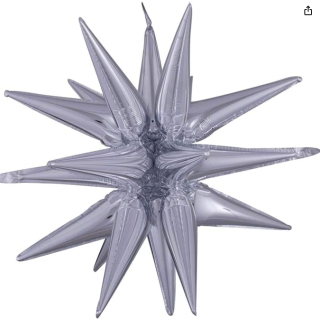 Multi Magic Star Folienballon, Größe circa 76 x 88 cm, Stern, fr Helium und Luft, Heliumballon