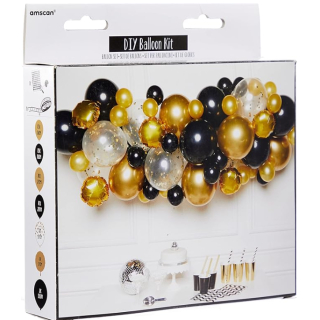 Black & Gold Balloon Garland