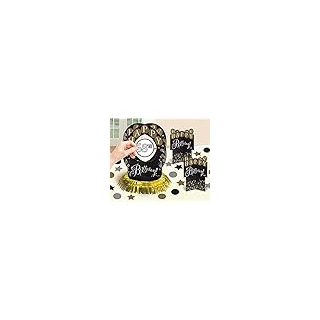 Add an Age Tischdekorationsset, glitzernd, Gold, 1 Stck, Paper