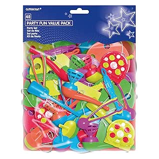 Partygeschenke-Set Party Fun Plastik 48-teilig, Geschirr