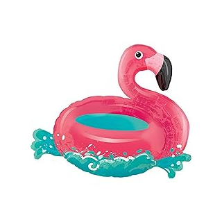 3711701 -  Flamingo SuperShape Foil Balloons 30"/76cm w x 27"/68 cm