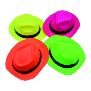 1 x Plastik Neon Hut in unterschiedlichen Farben