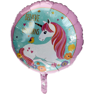 Foil Balloon Believe in Unicorn 45 cm Item 3685201