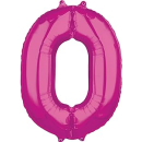 3661501 - Mid Size Folienballon Zahl 0, pink, Gr?ÿe...