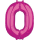 3661501 - Mid Size Folienballon Zahl 0, pink, Gr?ÿe circa 51 x 66 cm, Heliumballon