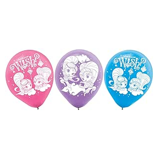 6 Latexballons Shimmer & Shine 22,8 cm / 9", Luftballon