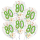 9909844 - Latexballons Konfetti, Zahl 80, 6 Stck, circa 27,5 cm,