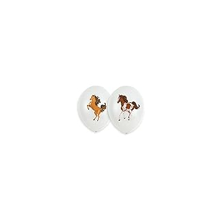 A 6 Latexballons Beautiful Horses, Durchmesser 27,5 cm, Luftballon, Dekoration, Pferde,