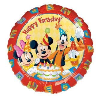 Folienballon "Geburtstag mit Micky und den Freunden" 43 cm