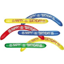 Happy Birthday Ballon Lang Mehrfarbig 2 Stck