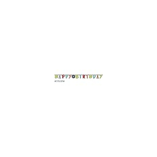 120552 - Partykette  personalisierbar, Papier, Länge 320 cm, Happy Birthday,