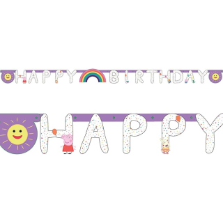 9906336 - Child Peppa Pig HB Letter Banner (2.1m) - Dinosaur