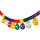 Deko-Set Girlande mit Ballons, Dekoration, Partykette, Geburtstag, Karneval