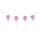 Amscan 9903718 - Girlande Wabenball Happy Birthday Pastel rosa Papier 180 cm, Banner, Dekoration