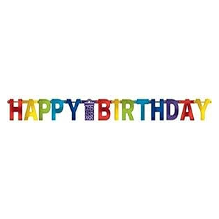 120199 - Bright Birthday Letter Banner 2.2m