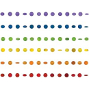 672424 - Deko-Hänger Glitzer Regenbogen, 6 Stck