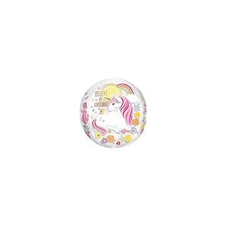 Magical Unicorn Orbz Foil Balloon 38 x40 cm Item 3727601