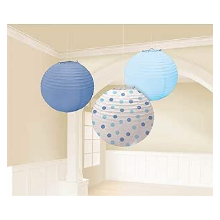 241023 - Round Blue Paper Baby Boy Lanterns /3