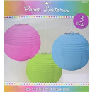 Papierlaternen, rund, 3er-Pack, Mehrfarbig