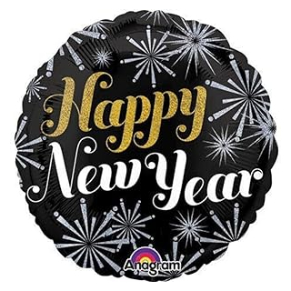 New Year  Balloons Standard Holographic - S40