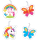 9902109 - 4 Kerzen * REGENBOGEN EINHORN