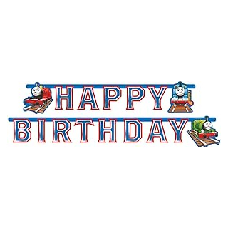552163 - Partykette Happy Birthday Thomas und seine Freunde, Papier, 184 x 15,5 cm, Girlande