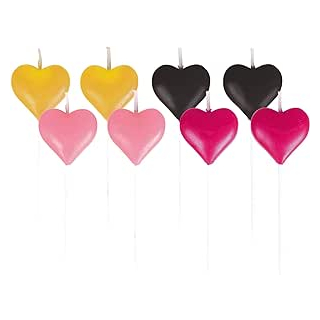Mini-Figurenkerzen Everyday Love, 8 Stck, H?he 7 cm, Herzen, Dekoration, Kuchen-Kerzen