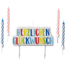 Kerzenset Herzlichen Glückwunsch, 5-teilig,...