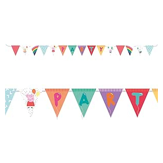 Child Peppa Pig Pennant Banner (4m) - Dinosaur