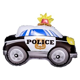 On the Road Police Car Standard Shape Standard Foil Balloon S40
