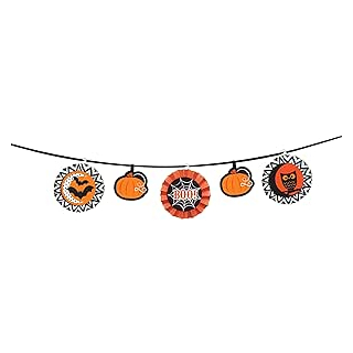 Girlande Halloween BOO, aus Papier, Länge 365 cm, Deko,