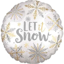 Amscan 3860101 - Standard Folienballon Shining Snow...