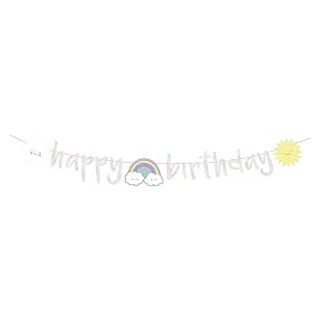 Partykette Happy Birthday, Papier, 180 x 13 cm