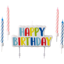 Kerzenset Happy Birthday, 5-teilig, Höhe 6,5 / 6,3...